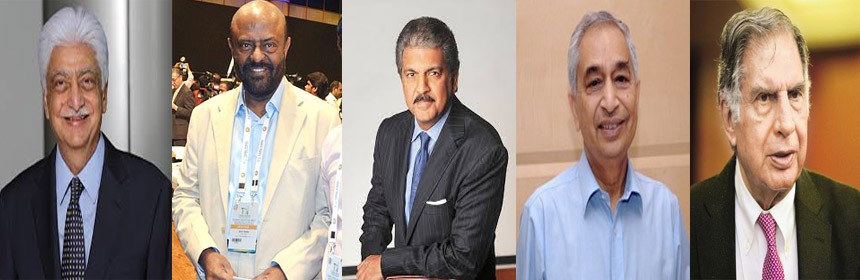 India’s Top 5 Philanthropic Businessmen.Businessmen,Ratan tata.Azim Premji,Shiv Nadar,Anand Mahindra,Vineet Nayyar
