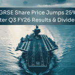 GRSE Share Price Jumps 25% After Q3 FY26 Results, Dividend