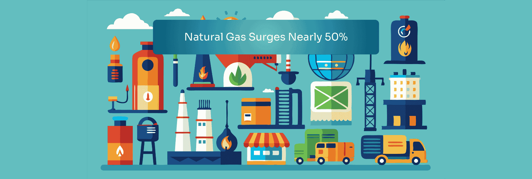 Natural Gas Surges Nearly 50%