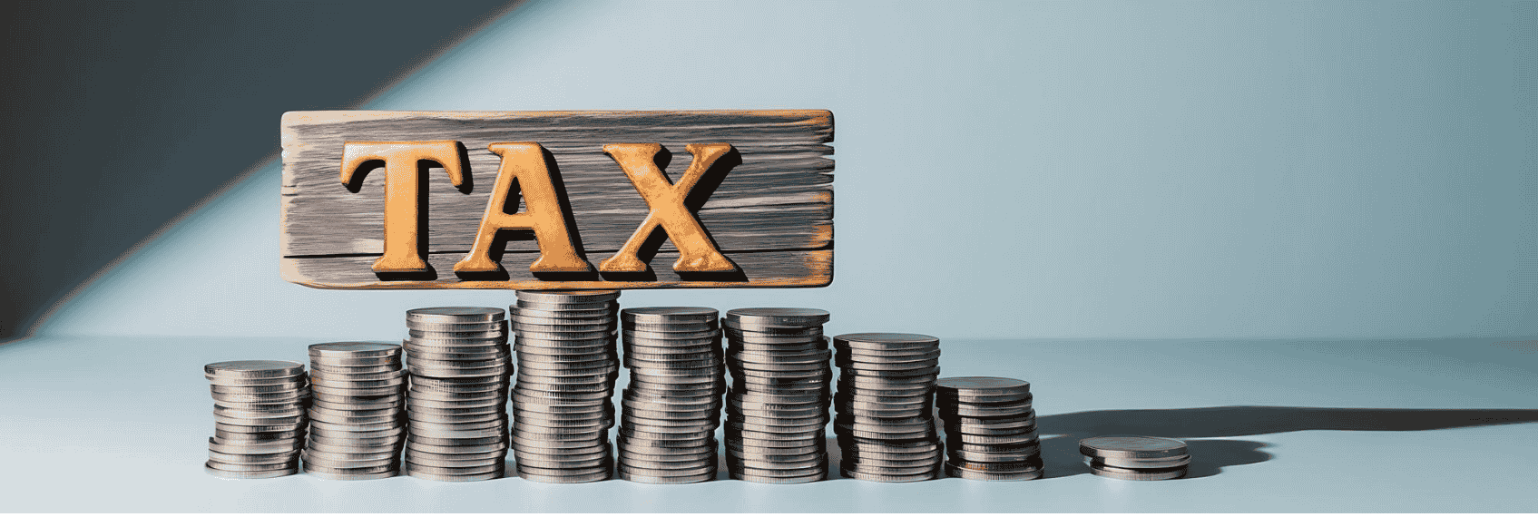 Calculator, tax documents, and Indian currency notes representing comparison between old and new income tax regimes for ₹20 lakh salary
