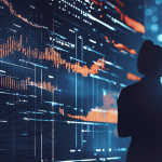 Stock market screen showing sharp decline in IT sector indices during volatile trading session