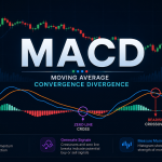 MACD indicator chart showing bullish and bearish crossovers, signal line and histogram.