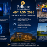 Reliance Industries AGM 2026 with focus on Jio IPO, retail expansion and AI initiatives.