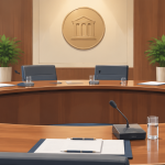 Conference room representing global central bank monetary policy decisions