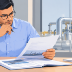 Financial professional reviewing foreign investment reports amid Indian equity market outflows
