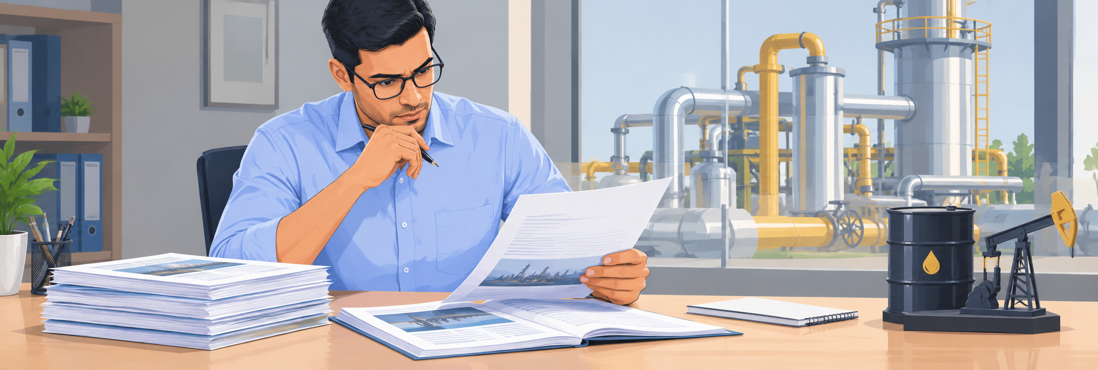 Financial professional reviewing foreign investment reports amid Indian equity market outflows